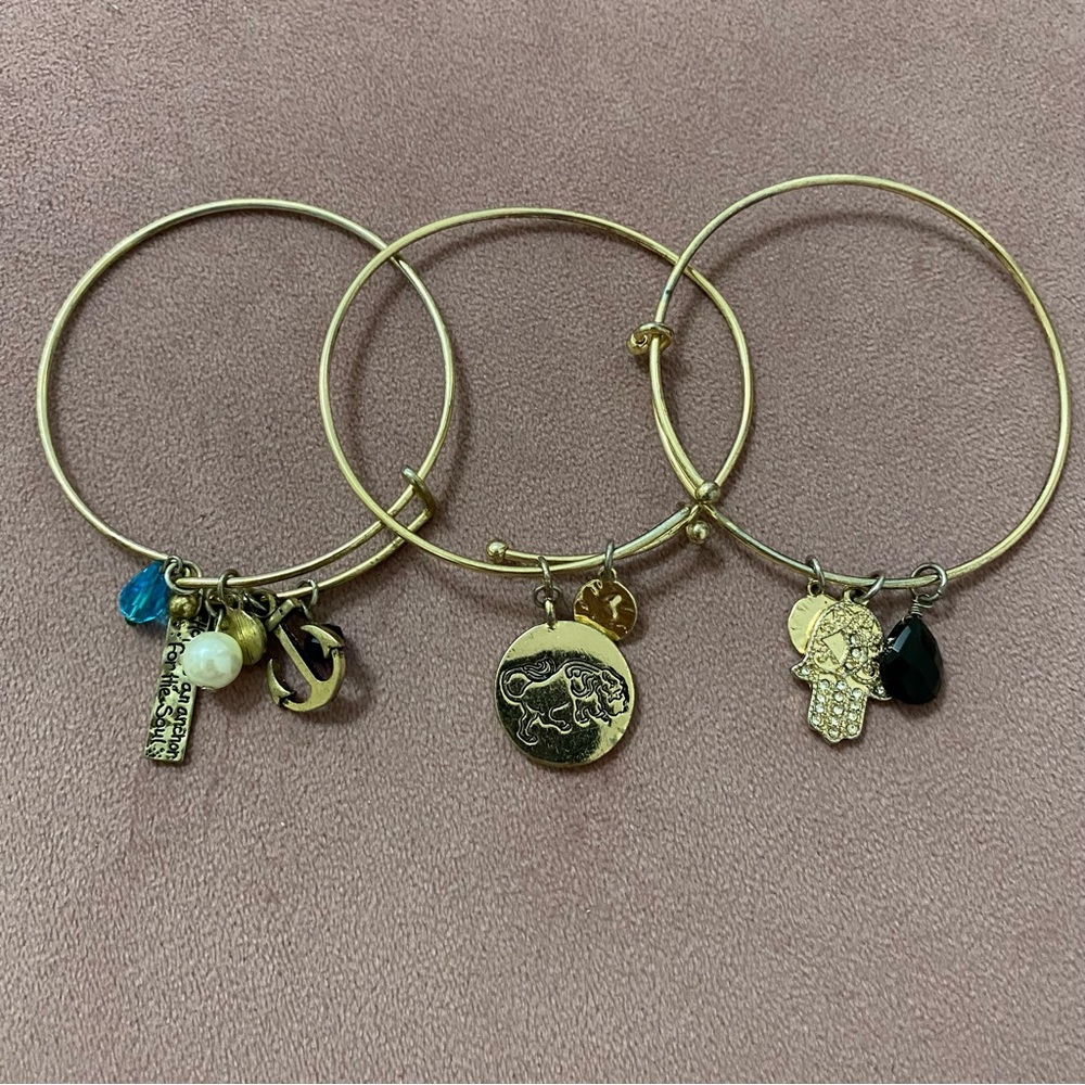 SET OF 3 GOLD BRACELETS